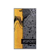 Полотенце спортивное "Hashtag sport" 50х90см, цв.желтый, пл.460