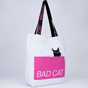Сумка текстильная «Bad cat» 38х40см