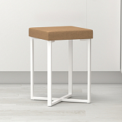 Табурет "Торонто" 33х33х48см, цв.бело-бежевый