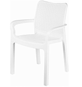 Стул пластиковый "Rattan" 50,6х58х83,3см, цв.белоснежный жасмин