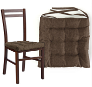 Подушка на стул 40х40х5см, цв.коричневый