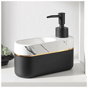 Дозатор для моющего средства с подставкой для губки "Home Line" 400мл, цв.белый