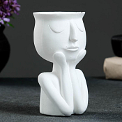 Подсвечник "Винтаж" 14,7см, цв.белый