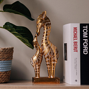 Фигурка "Зебры" 14х6,5х35см, цв.золотой