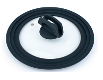 "TalleR" Крышка стеклянная с силиконовым ободком 20-22-24см