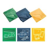 "CLEAN KIT" Набор салфеток из микрофибры 3шт, 35х35см