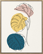 Декор. изобр. "Пальмовые листья" 40х50х2,5см