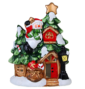 "СНОУ БУМ" Фигурка "Снеговик и елочка" 22,5x11x29см