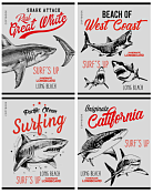 "Remix" Тетрадь в клетку "Акула в графике" 96л., 4в.