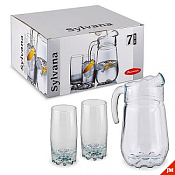 "PSB" SYLVANA" Набор: кувшин 1,37л, 6 стаканов 385мл