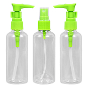 "Банные штучки" Набор флаконов для косметики в косметичке 3пр., 100мл, ПВХ