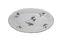 "Гуси" Блюдо "Констанция" 21см, овальное