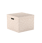 Коробка для хранения с крышкой "Листья" 32х32х25см, цв.пудровый