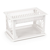 Сушилка для посуды с поддоном 2-х ярусная "Мечта хозяйки" 48х30,5х30см, цв.белый
