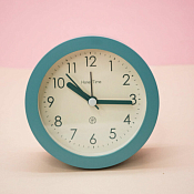Часы-будильник "Style" 9,5х9,5х4см, цв.голубой