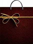 Пакет полиэтиленовый "Золотой бантик" 36х37см с пласт.ручкой