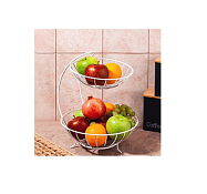 Фруктовница "Белая" 2 яруса 28х26,5х35,5см