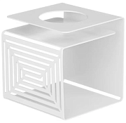 Подсвечник "Лабиринт" 7х7х7,5см, цв.белый