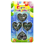 "Сердечко" Свечи для торта на шпажке "Столько не живут" 4шт.