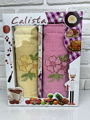 Набор кухонных полотенец "Calista" Цветы" 2шт, 45х65см