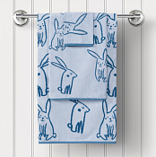 Полотенце махровое "Флаффи" 70х130см, цв.синий пл.450