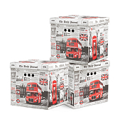 "VALIANT" TRAVELLING ENGLAND Набор коробов 3шт, 31,5х31,5х31,5см