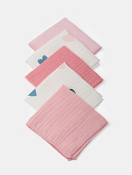 Набор детских носовых платков "Сolored hearts" 5шт., 20х20см