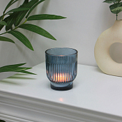 Подсвечник 7х8см, цв.синий