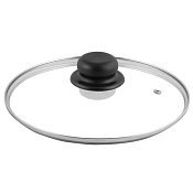 "Appetite" Крышка стекл. 16см с метал. ободком, низкая, пароотвод ZHI16GP