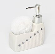 Дозатор для моющего средства с подставкой для губки "Элегия" 200мл