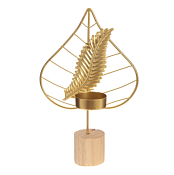 Подсвечник "Золотое перо" 21х13х7см