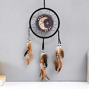 Ловец снов "Месяц и солнце-откройся счастью" 20см