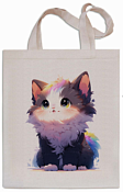 Сумка текстильная "Котенок" 35х42см