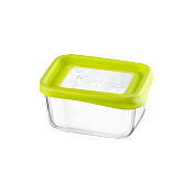 "Bormioli" Frigoverre Fun Green" Контейнер стекло 0,4л квад 13х10см