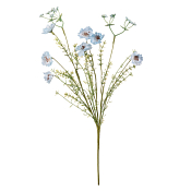 Цветок искусственный "Лен полевой" 50см, цв.голубой