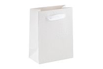 Пакет бумажный "Кайман" белый 14х11х6см