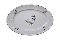 "Гуси" Блюдо овальное "Констанция" 32см