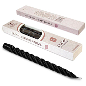 Набор свечей витых 2шт, 24,5см, цв.черный