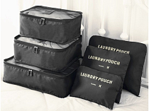 Набор органайзеров для хранения "Laundry pouch" 6шт., цв.черный