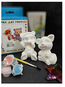 Набор фигурок для раскрашивания "Лисенок и Мишка" 11,5х10х7,5см