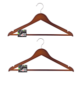 Вешалка "Wood dark" деревянная, с перекладиной, Набор 2шт. 45х23см 6611A-FH