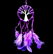 Ловец снов "Дерево Жизни" 20см, цв.фиолетовый