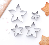 Набор формочек для выпечки "Лепестки розы" 4шт., цв.хром