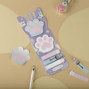 Блок для заметок с закладками "Paws" 20х8см, в ассорт.