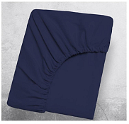 "Василиса" Простыня на резинке 180х200х25см, цв.миднайт, перкаль