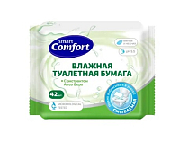 "Comfort Smart" Влажная туалетная бумага с экстрактом алоэ вера 42шт.