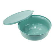 "ТЭСТИ" Миска с крышкой 1,2л, цв.морская волна