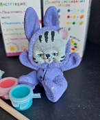 Фигурка для раскрашивания "Котенок Лапочка" 11х8х7см