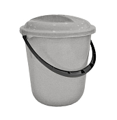 Ведро "Etna" 10л, 27х29,2х32см, с крышкой, цв.серый