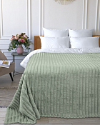 "Happy Family" Покрывало "Волна" 180х220см,цв.серо-оливковый